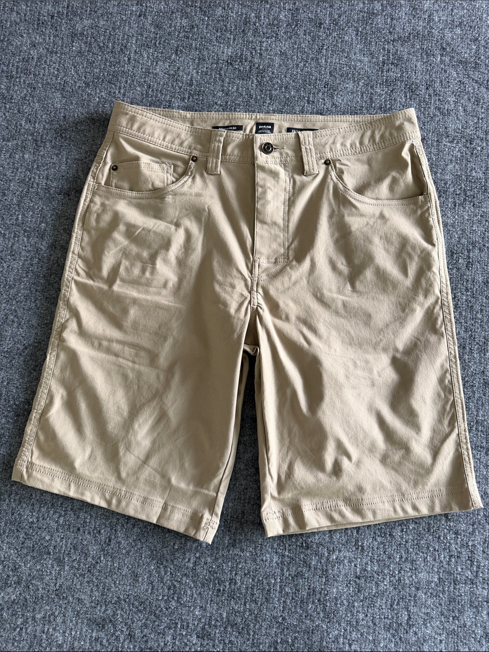 Prana Men's Brion Flat Front Chino Shorts in Khaki